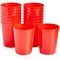 Red Stadium Cups, Reusable Plastic Party Tumblers (16 oz, 16 Pack)
